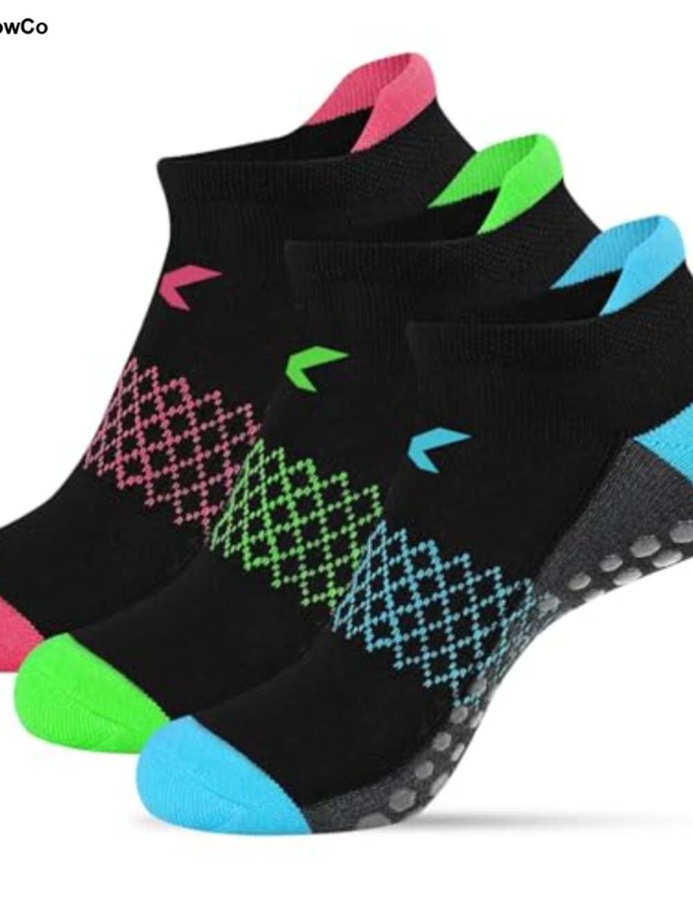 Pilates Socks with Grips for Women Non Slip Yoga Barre Anti Skid Grippy Socks